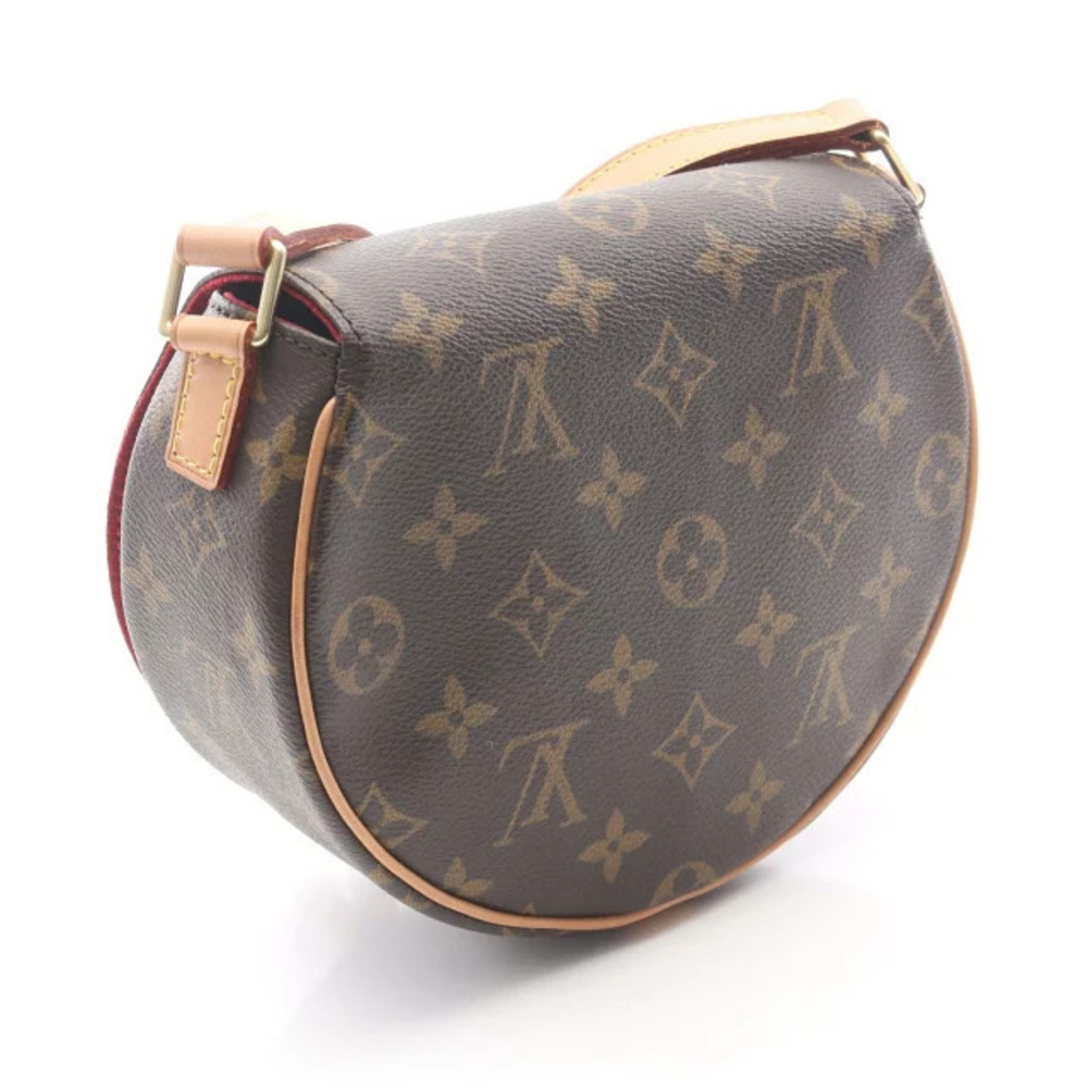 Louis Vuitton Brown Bag Tambourin Shoulder Monogram Leather Canvas Brown